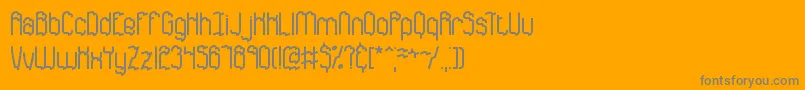 Discorda-Schriftart – Graue Schriften auf orangefarbenem Hintergrund