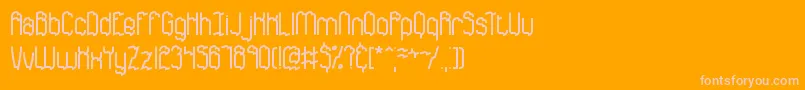 Discorda-Schriftart – Rosa Schriften auf orangefarbenem Hintergrund