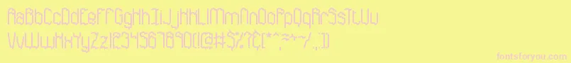 フォントDiscorda – ピンクのフォント、黄色の背景