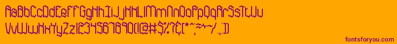 フォントDiscorda – オレンジの背景に紫のフォント