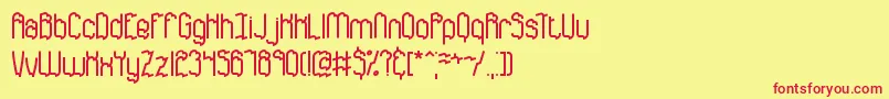 Discorda Font – Red Fonts on Yellow Background