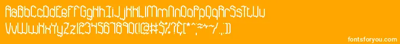 Discorda Font – White Fonts on Orange Background