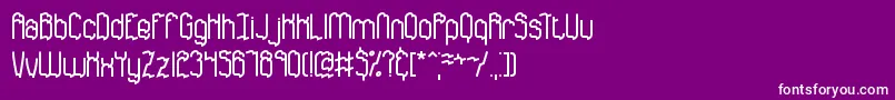 フォントDiscorda – 紫の背景に白い文字