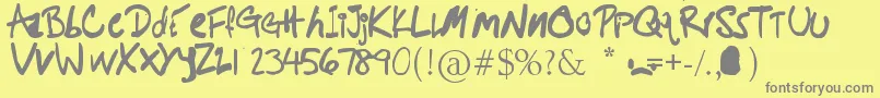 PotatoFarmer Font – Gray Fonts on Yellow Background