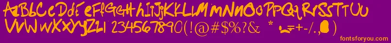 PotatoFarmer Font – Orange Fonts on Purple Background