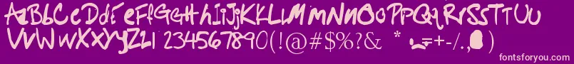 PotatoFarmer Font – Pink Fonts on Purple Background