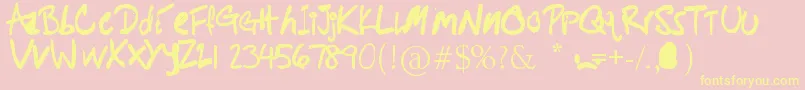 PotatoFarmer Font – Yellow Fonts on Pink Background