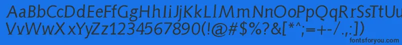 Шрифт Aidaserifobliquemedium – чёрные шрифты на синем фоне