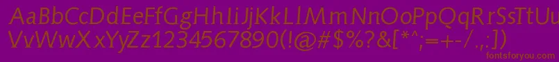 Aidaserifobliquemedium Font – Brown Fonts on Purple Background