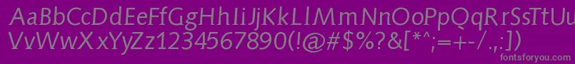 Aidaserifobliquemedium Font – Gray Fonts on Purple Background