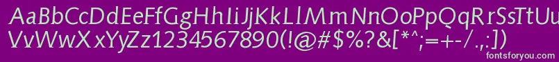 Aidaserifobliquemedium Font – Green Fonts on Purple Background