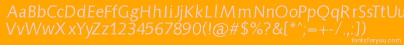 Aidaserifobliquemedium Font – Pink Fonts on Orange Background