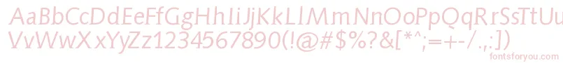 Aidaserifobliquemedium Font – Pink Fonts on White Background
