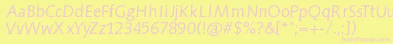 Aidaserifobliquemedium Font – Pink Fonts on Yellow Background