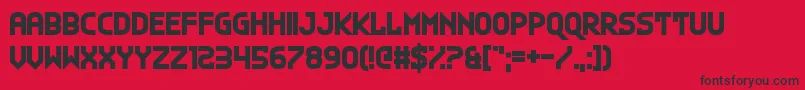 PlanG Font – Black Fonts on Red Background
