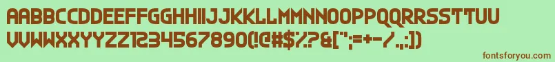 PlanG Font – Brown Fonts on Green Background