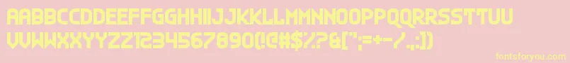 PlanG Font – Yellow Fonts on Pink Background