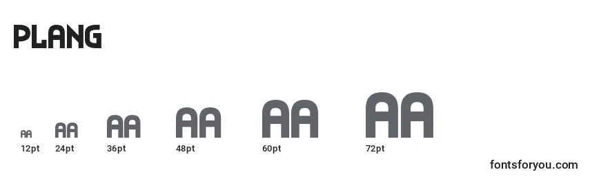 PlanG Font Sizes