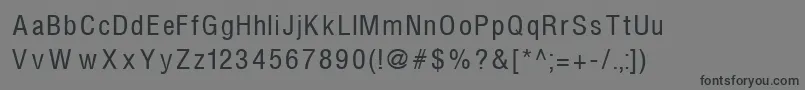 フォントHelvcondenced105n – 黒い文字の灰色の背景