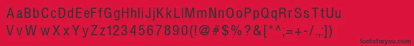 Helvcondenced105n Font – Black Fonts on Red Background