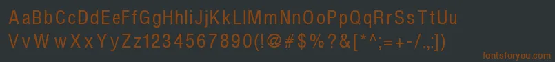 Saiba mais sobre a fonte Helvcondenced105n Fonte Helvcondenced105n – fontes marrons em um fundo preto