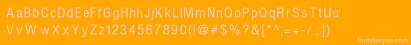フォントHelvcondenced105n – オレンジの背景にピンクのフォント