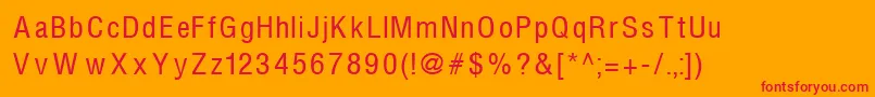 Helvcondenced105n Font – Red Fonts on Orange Background