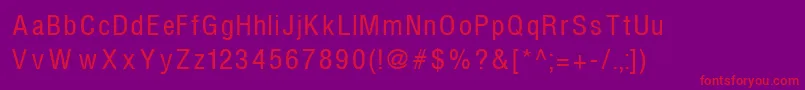 More about Helvcondenced105n Font Helvcondenced105n Font – Red Fonts on Purple Background