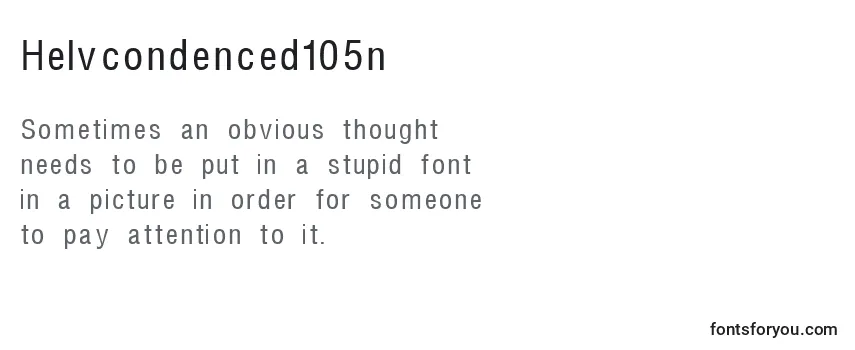 Review of the Helvcondenced105n Font