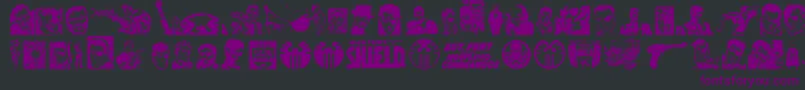 KnockFurious Font – Purple Fonts on Black Background