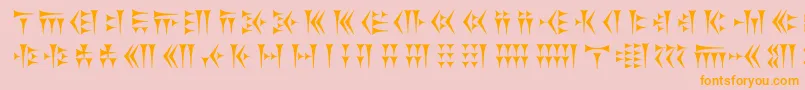 Khosrau Font – Orange Fonts on Pink Background