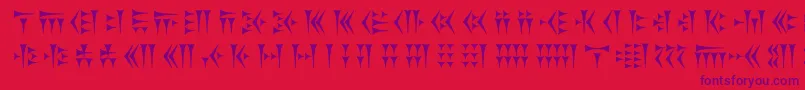 Khosrau Font – Purple Fonts on Red Background