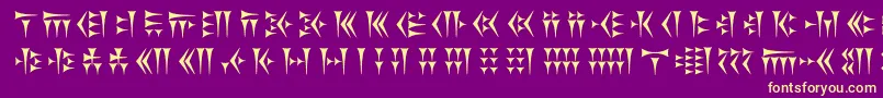 Khosrau Font – Yellow Fonts on Purple Background