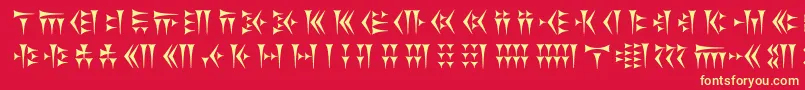 Khosrau Font – Yellow Fonts on Red Background