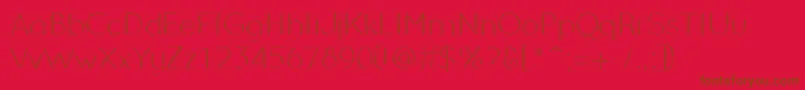 OzarksNormal Font – Brown Fonts on Red Background