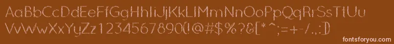 フォントOzarksNormal – 茶色の背景にピンクのフォント