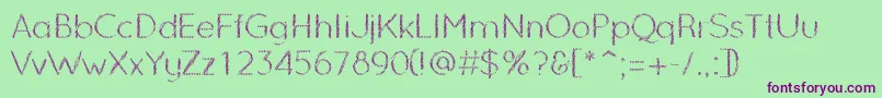 OzarksNormal Font – Purple Fonts on Green Background