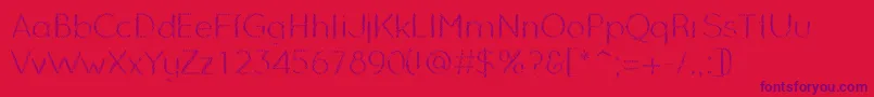 OzarksNormal Font – Purple Fonts on Red Background