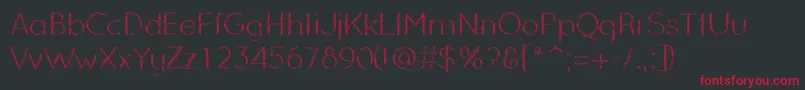 OzarksNormal Font – Red Fonts on Black Background