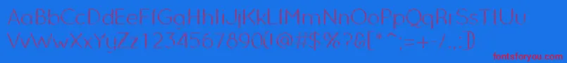 OzarksNormal Font – Red Fonts on Blue Background