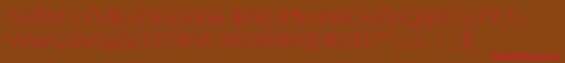 OzarksNormal Font – Red Fonts on Brown Background