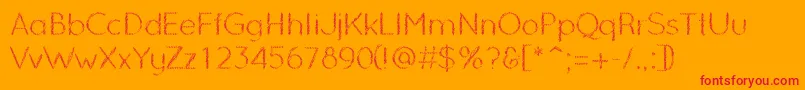 OzarksNormal Font – Red Fonts on Orange Background