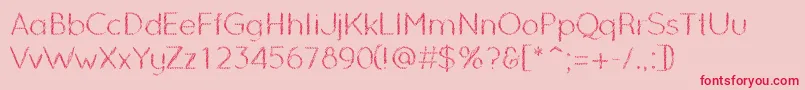 OzarksNormal Font – Red Fonts on Pink Background