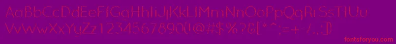 Czcionka OzarksNormal – czerwone czcionki na fioletowym tle