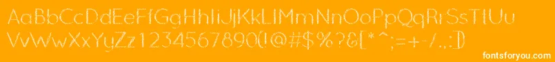 Fonte OzarksNormal – fontes brancas em um fundo laranja