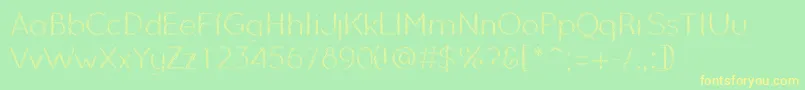 OzarksNormal Font – Yellow Fonts on Green Background