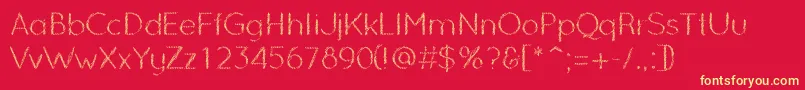 OzarksNormal Font – Yellow Fonts on Red Background