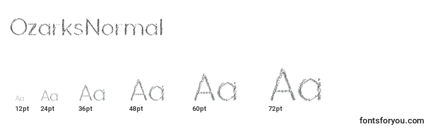 OzarksNormal Font Sizes