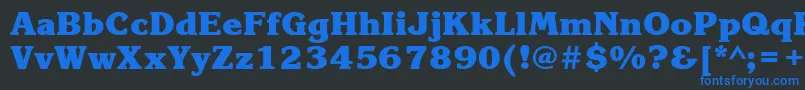 KorinnablackbttBold Font – Blue Fonts on Black Background