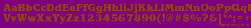 KorinnablackbttBold Font – Brown Fonts on Purple Background